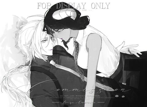 γ half body β +bnw coloring γ